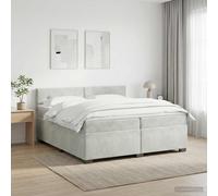 Sommier à Lattes de Lit et Matelas Rembourré Adulte Chambre Velours vidaXL