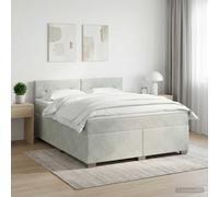 Sommier à Lattes de Lit et Matelas Rembourré Adulte Chambre Velours vidaXL