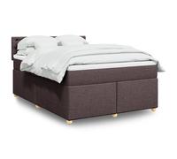 vidaXL Lit boxspring avec Matelas Taupe 180 x 200 cm Tissu