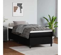 vidaXL Cadre de lit rembourré à lattes, lit double moderne sans matelas simili-cuir noir 160x200 cm