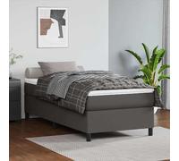 vidaXL Cadre de lit rembourré 3121021 – Lit simple à lattes moderne Gris