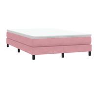 vidaXL Sommier à lattes de lit sans matelas rose 100x210 cm velours