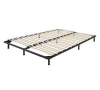 Sommier à Lattes en Acier pour Lit Double 140 x 200 cm avec 48 Lattes en Bois Co