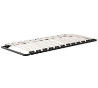 Beliani Sommier à Lattes en Acier pour Lit Simple 90 x 200 cm avec 24 Lattes en Bois Combourg