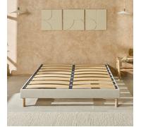 Sommier à lattes en bois Lino 140x190 cm Coloris Beige Livré en kit