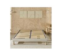 - Sommier à lattes en bois LINO 140x200 cm - Coloris Beige - Livré en kit
