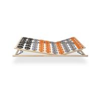 MonMobilierDesign YKE Sommier à lattes ergonomique avec plots de soutien cadre en bois tête et pied relevables 140X200 cm Bois G
