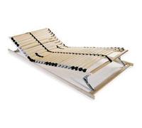 vidaXL Sommier à Lattes avec 28 Lattes 7 Zones 90x200 cm Lit Simple Adultes