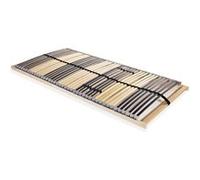 vidaXL Sommier à lattes sans matelas avec 42 lattes 7 zones 100x200 cm
