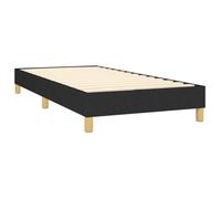 Sommier a lattes sur pieds cadre de lit 100x200 cm tissu noir TDL0207038