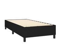 Sommier a lattes sur pieds cadre de lit 100x200 cm tissu noir TDL0207040
