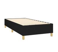 Sommier a lattes sur pieds cadre de lit 100x200 cm tissu noir TDL0207041
