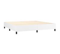 Sommier a lattes sur pieds cadre de lit 200x200 cm synthetique blanc TDL0207357