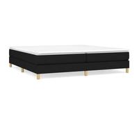 Sommier à ressorts de lit Noir 200x200 cm Tissu - ESTINK - Tapissier - Pieds de lit inclus