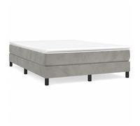 Sommier à ressorts - GAROSA - BAO - Velours gris clair - 140x190 cm - 2 places