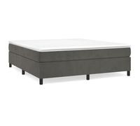 Sommier à ressorts ZERODIS - Gris foncé - 160x200 cm - Velours - Tapissier - Pieds inclus