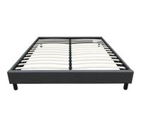 Sommier Andy en tissu - 140 x 190 cm - Gris anthracite