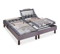 Sommier bellecour 140x200 cm relax electrique 2 hauteur 36.5 cm Gris anthracite G