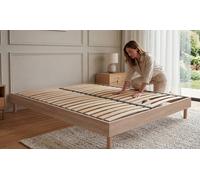 Sommier bi-lattes kit bois couleur naturelle 140x190 cm