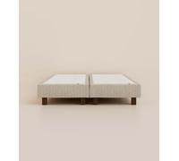 Sommier Boxspring 160x200 cm - Beige - Pin massif et ressorts durables - Design italien - Confort parfait - Garantie 5 ans - Tediber