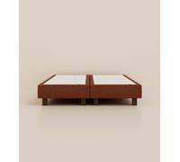 Sommier Boxspring 160x200 cm - Rouge - Pin massif et ressorts durables - Design italien - Confort parfait - Garantie 5 ans - Tediber