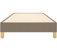 Sommier boxspring - 90 x 200 cm - Lit simple - Tissu taupe - Avec sommier à lattes en multiplex - Mobilier de chambre à coucher moderne