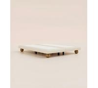 Sommier boxspring Grand Ours 140x200 cm - Tissu Beige Iconique - Ressorts ensachés et bois massif - Sommier Luxe - Tediber