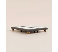 Sommier boxspring Grand Ours 180x200 cm - Tissu Gris Ardoise - Ressorts ensachés et bois massif - Sommier Luxe - Tediber