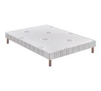 Sommier Bultex confort ferme 14 cm + pieds 2x90x200 Gris G