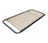 Sommier cadre à lattes C20 80 x 190 - HEVEA SELECTION - 20 lattes multiplis cintrées en hêtre - Bleu - Gris
