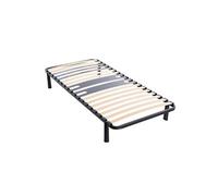 Sommier cadre à lattes métal en kit 5 zones morphologiques pieds inclus - 90x190