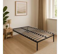 Sommier Cadre à lattes Renforcé 140x190 cm - Compatible avec tous matelas - Soutien réglable - 17 lattes en 9mm - Structure métal 1,2 mm - CADRE A LATTE MARION