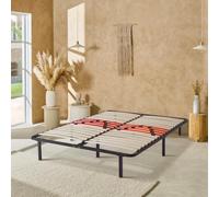 Sommier Céleste 140x200 cm, Cadre à Lattes 2 places, 16 Curseurs de Fermeté Ajustables, Structure Métallique avec 36 Lattes en Bois, Avec Pieds, Confort Ergonomique, Compatible Cadre de Lit