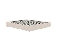Sommier coffre 140 x 190 cm en tissu bouclette - Beige - NULOX de YSMÉE