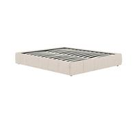 Sommier coffre 140 x 190 cm en tissu bouclette - Beige - NULOX de YSMÉE