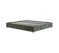 Sommier coffre 140 x 190 cm en tissu chenille - Vert - FIRMEO de YSMÉE