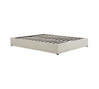 Sommier coffre 140 x 190 cm en velours côtelé - Crème - FIRMEO de YSMÉE