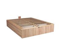 Sommier coffre 160 x 200 cm avec rangement - Naturel clair - SALITA de YSMÉE
