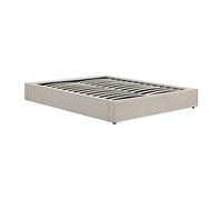 Sommier coffre 160 x 200 cm en velours côtelé - Crème - KARESO de YSMÉE