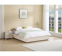 Sommier coffre 180 x 200 cm en tissu bouclette - Beige - NULOX de YSMÉE
