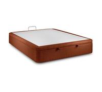 Sommier Coffre Bouclette Terracotta 180x200 H39cm Sommeil de plomb - Sommier en bois massif avec Pieds bois 10 cm