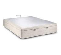 Sommier Coffre Tissu Beige clair 160x200 H39cm Beige clair G