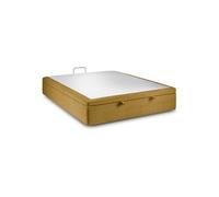 Sommier Coffre Tissu Jaune 160x200 H39cm