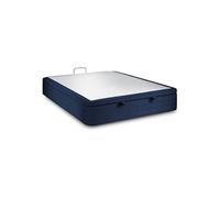 Sommier Coffre Velours Bleu 160x200 H39cm