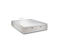 Sommier Coffre Velours Gris clair 160x200 H39cm