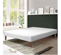 Sommier Confort 200x200 by Sampur | Résistant et Confortable - Cadre et Lattes Larges Bois - Pieds Inclus - Indépendance de