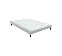 Sommier confort ferme chenillé lin 15 cm NATURE 80x200