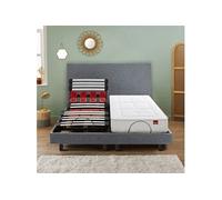 Epeda Sommier électrique Escapade Relax 1620D 2 x 80 x 200 Gris foncé