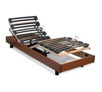 VENTE-UNIQUE Sommier électrique FENRIR 80x200 cm - Merisier