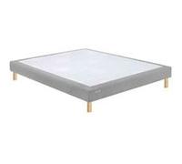 Sommier déco gris confort medium 15 cm avec pieds Bultex Mediano 70x190 Gris Souris G